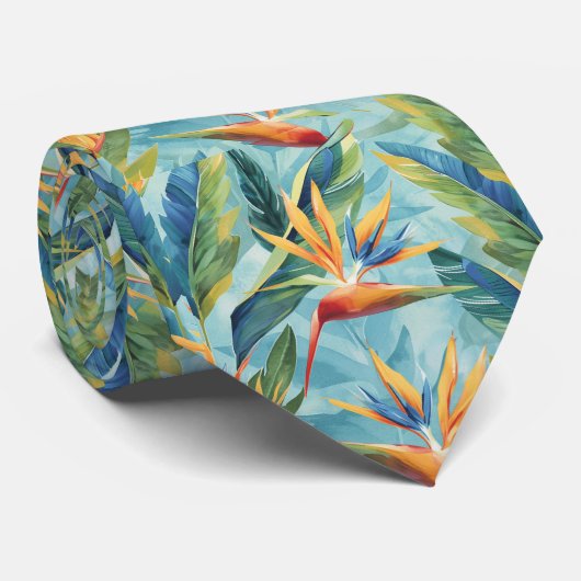 Cravate Oiseau de paradis (Roulé)