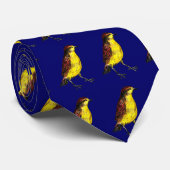 Cravate Oiseau jaune canari (Roulé)