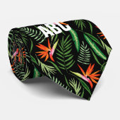 CRAVATE OISEAU TROPICAL D'ORANGE DE PARADIS AVEC FERMES (Roulé)