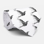 Cravate Oiseau volant noir (Roulé)