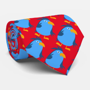 Cravate Oiseaux bleus