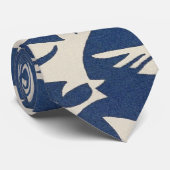 Cravate Oiseaux bleus et blancs (Roulé)