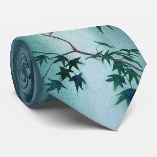 Cravate OISEAUX BLEUS sur le BLEU par SHARON SHARPE (Roulé)