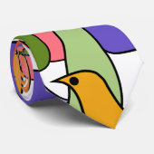Cravate Oiseaux colorés (Roulé)