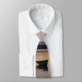 Cravate Oiseaux et bateau de mer (Attaché)