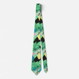 Cravate Oiseaux exotiques modernes & Foliage Conception tr