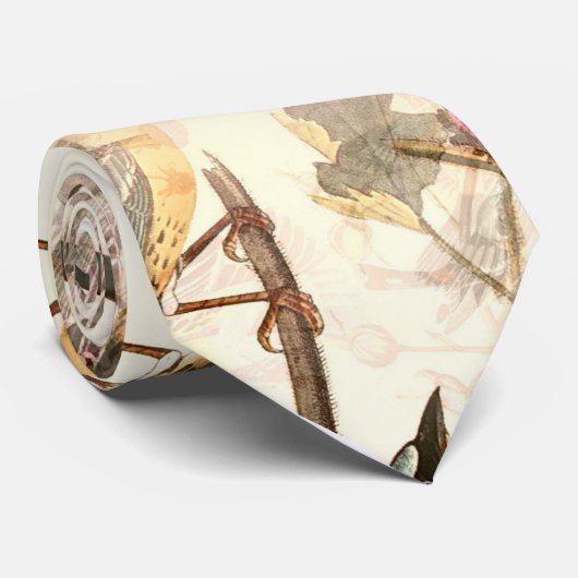 Cravate Oiseaux sur une branche (Roulé)