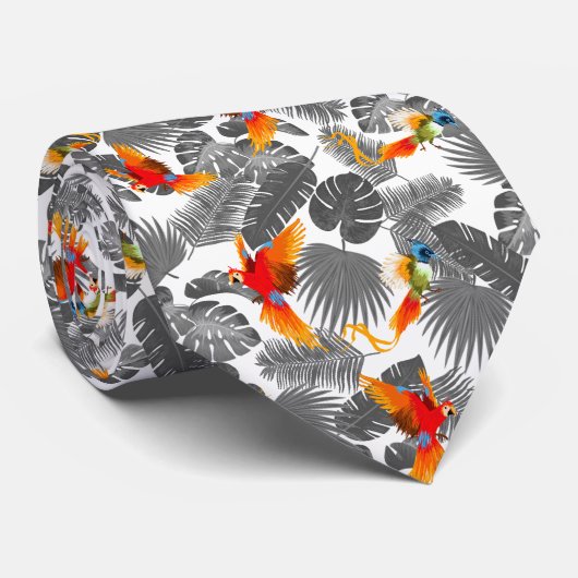 Cravate oiseaux tropicaux (Roulé)