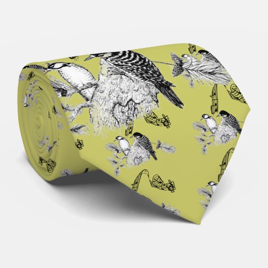 Cravate Oiseaux vintages (Roulé)