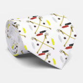 Cravate Ojibwe croisé colle la plume (Roulé)