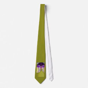 Cravate olive d'iris