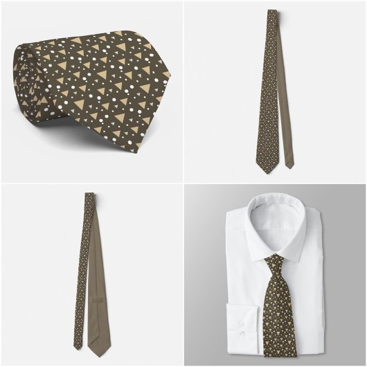 Cravate Olive Geometry Luxe Tie