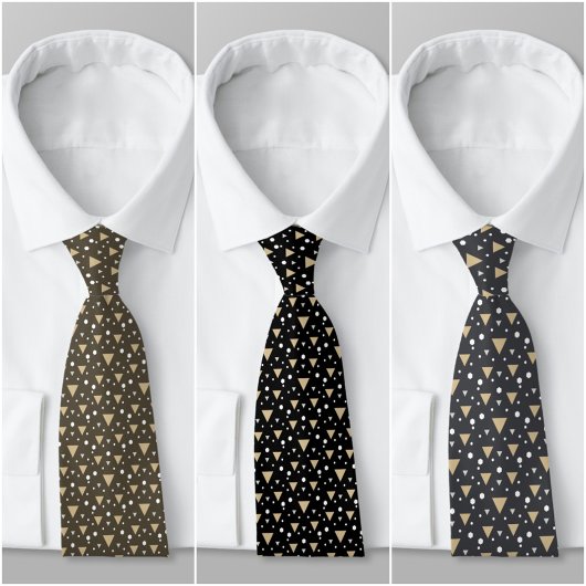 Cravate Olive Geometry Luxe Tie