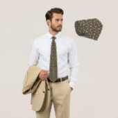 Cravate Olive Geometry Luxe Tie