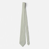 Cravate Olive green and white five stripe pattern (Devant)
