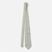 Cravate Olive green and white five stripe pattern (Dos)