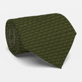 Cravate Olive Green Knitted Fabric (Roulé)