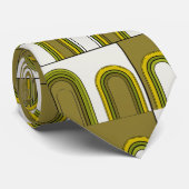 Cravate Olive Green Mustard Jaune Mi-Siècle moderne (Roulé)