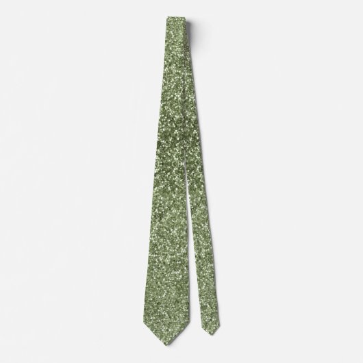 Cravate Olive Green Sparkles Faux Parties scintillant Fanc (Devant)