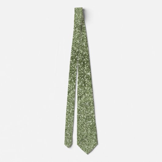 Cravate Olive Green Sparkles Faux Parties scintillant Fanc (Dos)