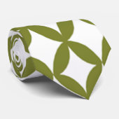 Cravate Olive vert positif et négatif de l'espace (Roulé)
