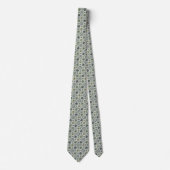 Cravate Olivier, Chartreuse, Noir & Blanc Motif marocain (Devant)