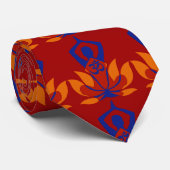 Cravate OM Namaste Spirituelle Lotus Fleur Yoga Pose (Roulé)