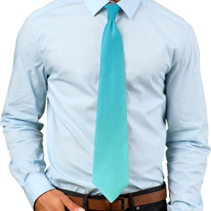 Cravate Ombré bleu et clair Cyan Aqua Gradient