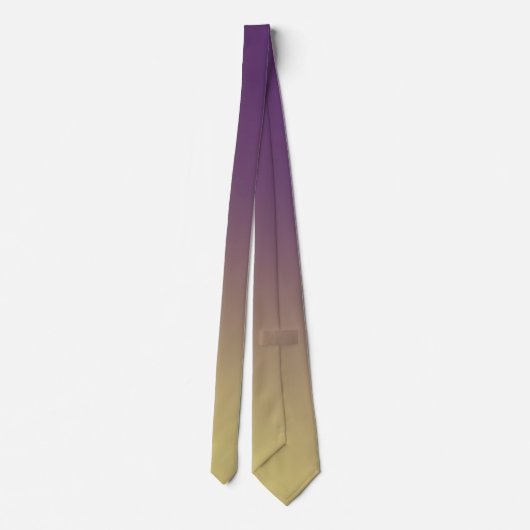 Cravate Ombré dégradé violet à jaune (Dos)