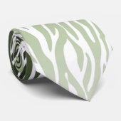Cravate Ombre d'impression Wild Green Zebra (Roulé)