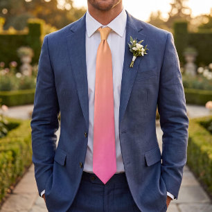 Cravate Ombre jaune et rose vif