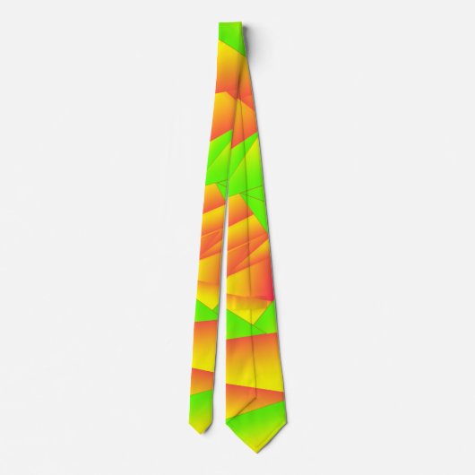 Cravate Ombre jaune orange vert Abyss Art Abstrait (Dos)