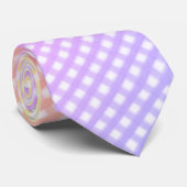 cravate "Ombre Pastel Rainbow En vichy Check" (Roulé)