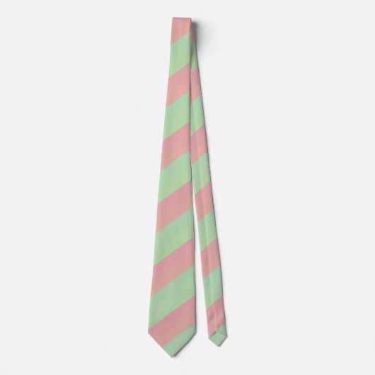 Cravate Ombre Pastel Watermelon Multi Diagonal Stripes (Devant)
