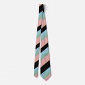 Cravate Ombre Pink Blue Green Multi Diagonal Stripes (Dos)