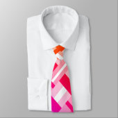 Cravate Ombre plaid en jaune, orange, rose et violet (Attaché)