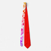Cravate Ombre plaid en jaune, orange, rose et violet (Dos)