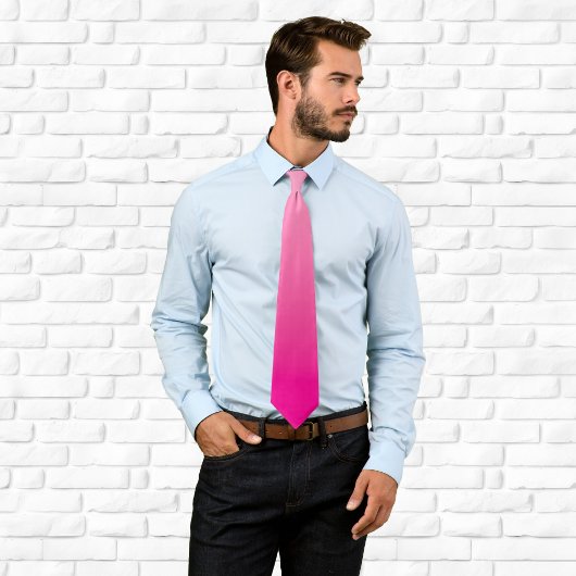 Cravate Ombre Rose Clair et Chaud