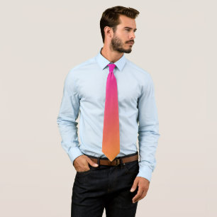 Cravate Ombre rose orange jaune