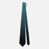 Cravate Ombre turquoise vert et noir (Devant)