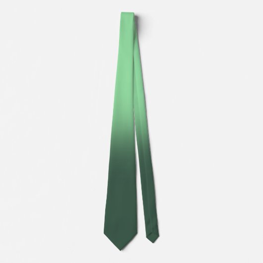 Cravate Ombre vert néon et vert foncé dégradé (Devant)