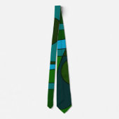 Cravate Ombre verte Abstraite surf (Dos)