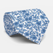 Cravate Omphalodes Blue & Skydiver Blue Mariage Keepsaké  (Roulé)