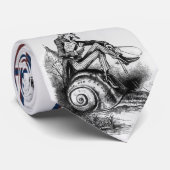 Cravate Oncle Sam montant l'escargot congressionnel (Roulé)