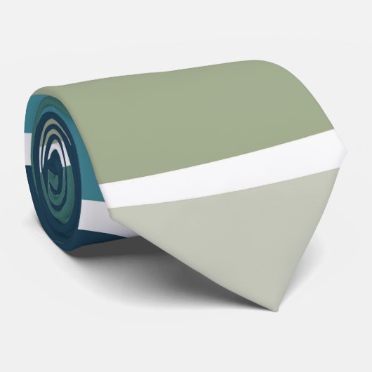 Cravate Ondes océaniques colorées (Roulé)