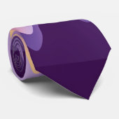Cravate Ondes violettes (Roulé)