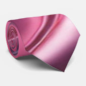 Cravate ondes vives violettes chromées roses (Roulé)