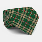 Cravate O'Neill Tartan Green et Tan Plaid (Roulé)