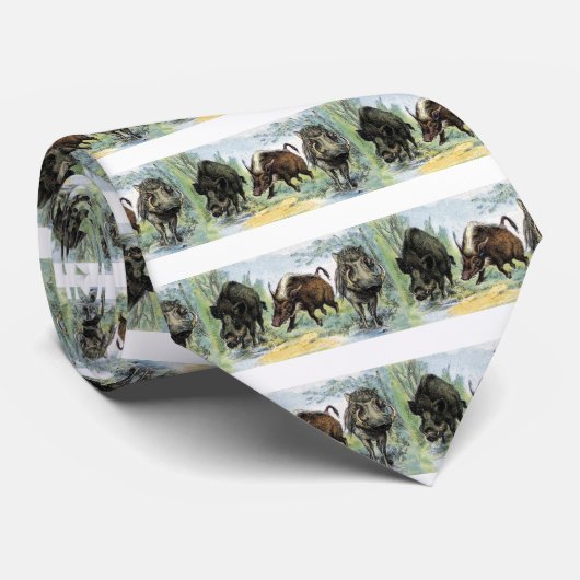 Cravate Ongulé : sangliers (Roulé)