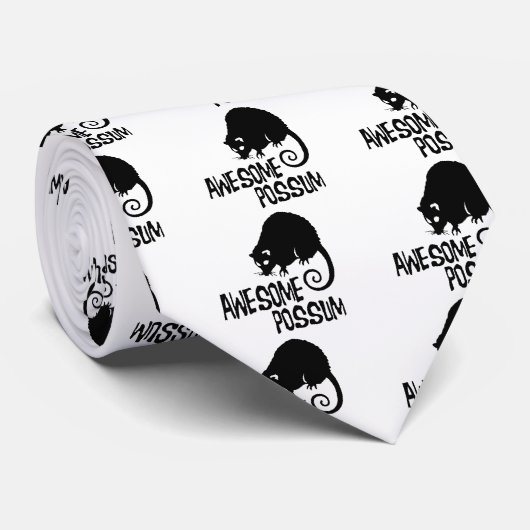 Cravate Opossum impressionnant (Roulé)